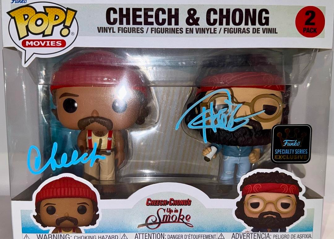 Cheech Marin & Tommy Chong Signed Funko Pop (Up In Smoke) - Beckett COA